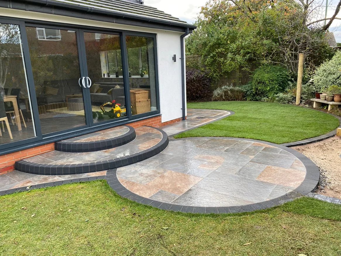 garden design and landscaping showcasing creative paving layouts
